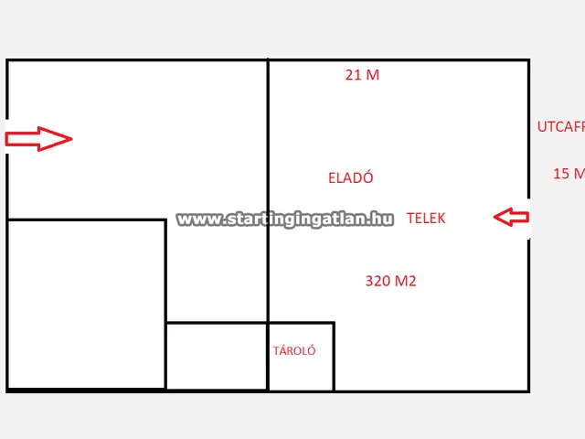 Eladó telek Üllő, Pesti 320 nm