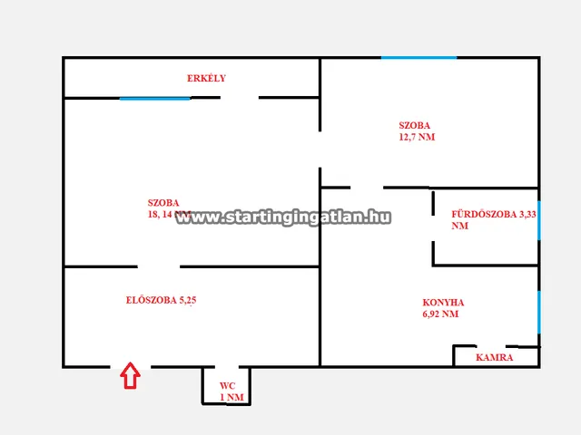 Eladó lakás Budapest IV. kerület, Újpest, Káposztásmegyeri út 56 nm