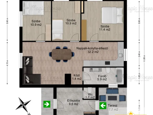 Eladó ház Százhalombatta, Újtelep 88 nm