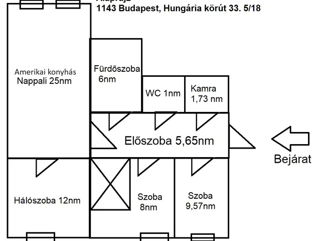 Eladó lakás Budapest XIV. kerület, Törökőr, Hungária körút 33 68 nm