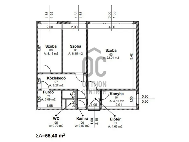 Eladó lakás Budapest IV. kerület, Újpest 55 nm