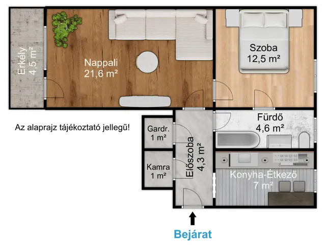 Eladó lakás Budapest XX. kerület, Pesterzsébet 55 nm