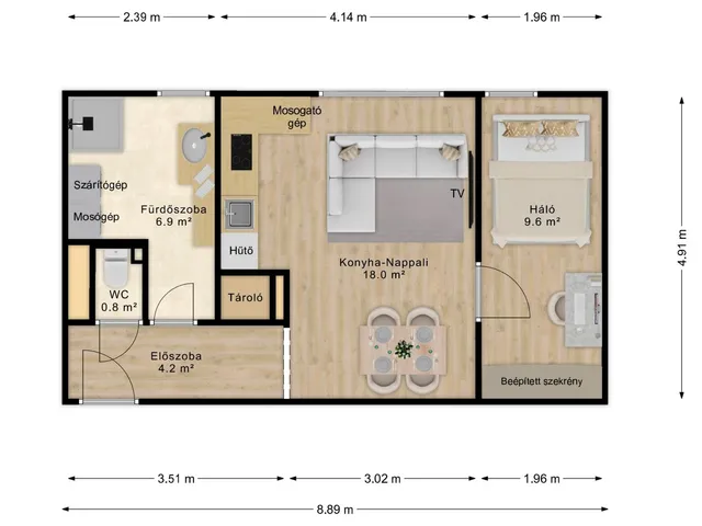 Eladó lakás Debrecen, Egyetem sugárút 41 nm