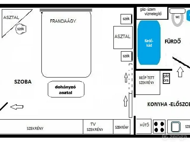 Kiadó lakás Pécs, Uránváros 35 nm