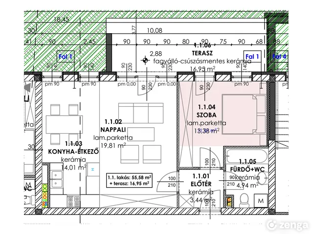 Eladó lakás Sopron, Balfi út 155. 55 nm