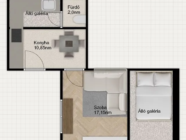 Eladó lakás Budapest XIV. kerület, Alsórákos 30 nm