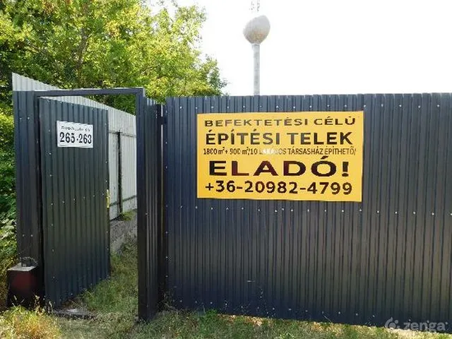 Eladó telek Mogyoród 1800 nm