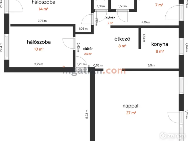 Eladó lakás Budapest XIII. kerület, Angyalföld 82 nm