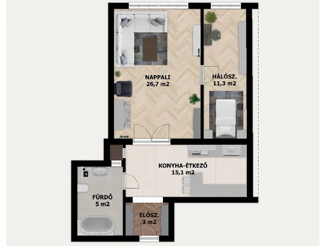 Eladó lakás Budapest VII. kerület, Belső-Erzsébetváros, Nyár utca 62 nm