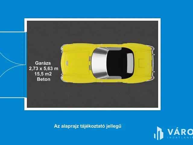 Eladó garázs Szeged, Alsóváros 15 nm