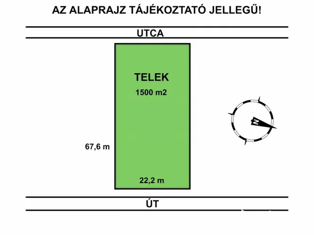 Eladó telek Békéscsaba 1500 nm