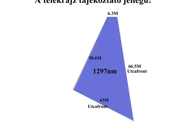 Eladó telek Szeged, Szőreg 1297 nm