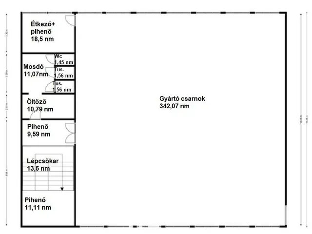 Eladó kereskedelmi és ipari ingatlan Nagykanizsa, Északi városrész 960 nm