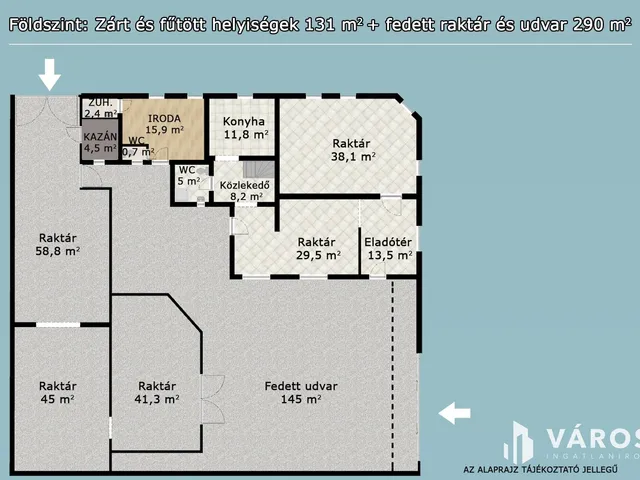 Eladó kereskedelmi és ipari ingatlan Budapest XV. kerület, Rákospalota 406 nm