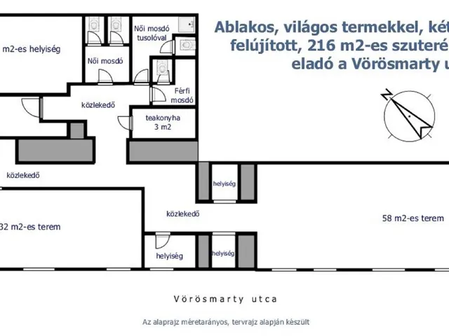 Eladó kereskedelmi és ipari ingatlan Budapest VII. kerület 216 nm