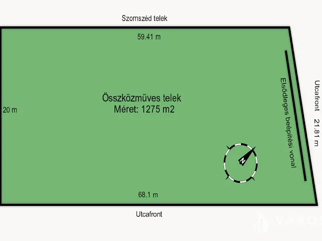 Eladó telek Deszk 1275 nm