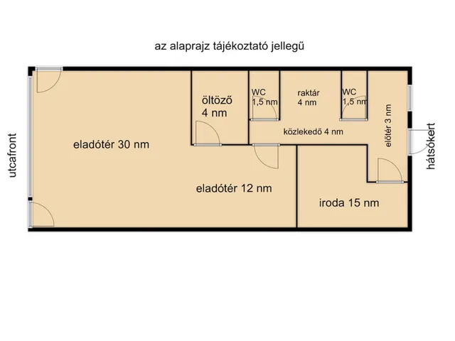 Eladó kereskedelmi és ipari ingatlan Siófok, Belváros 75 nm