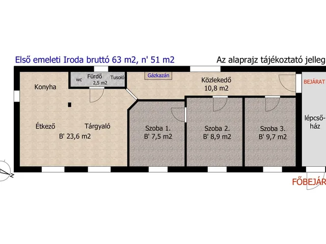 Eladó kereskedelmi és ipari ingatlan Győr, Belváros 63 nm
