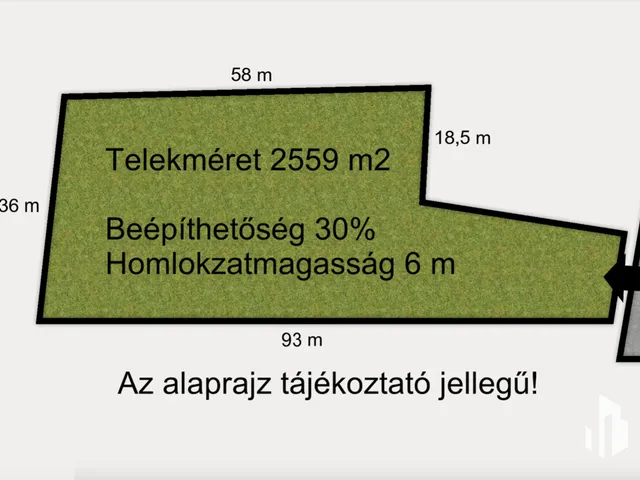 Eladó telek Röszke 2559 nm