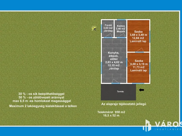 Eladó telek Szeged, Baktó 43 nm