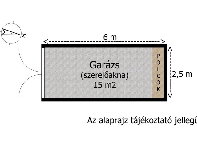 Eladó garázs Győr, Belváros 15 nm