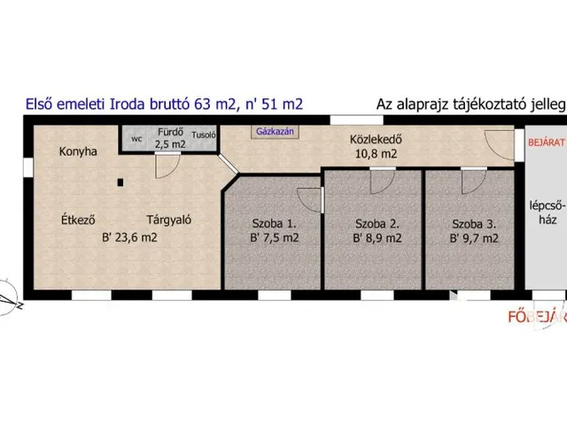 Kiadó kereskedelmi és ipari ingatlan Győr, Belváros 63 nm