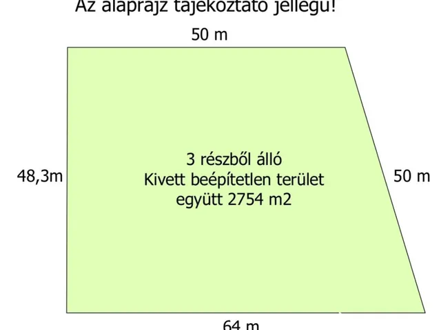 Eladó telek Koroncó 2754 nm