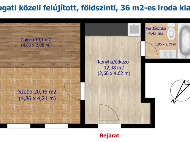 Kiadó kereskedelmi és ipari ingatlan Budapest VI. kerület 36 nm