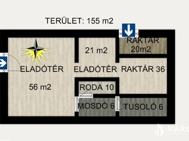 Kiadó kereskedelmi és ipari ingatlan Szentes 155 nm