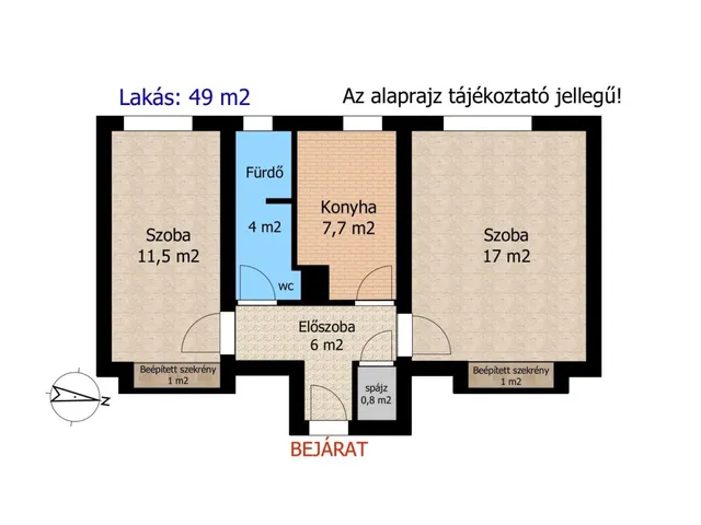 Eladó lakás Győr, Gyárváros 49 nm