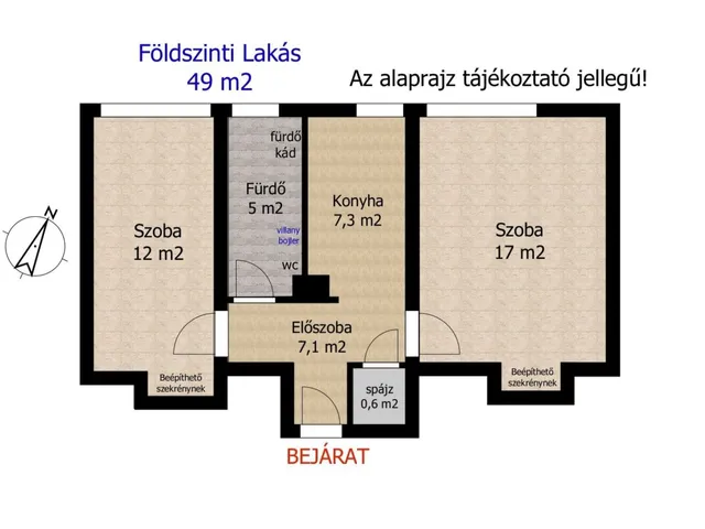Eladó lakás Győr, Gyárváros 49 nm