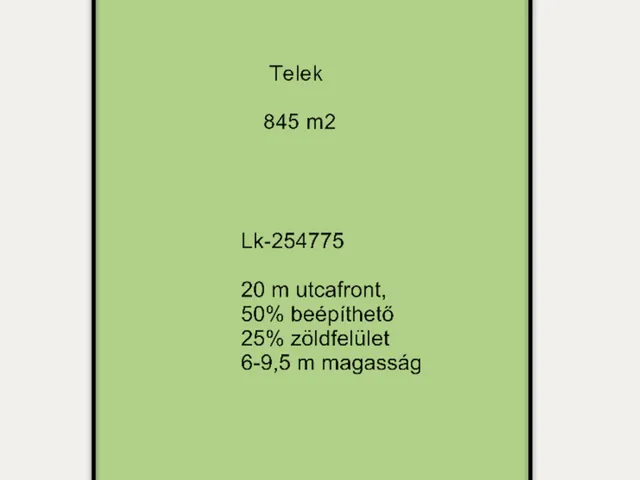 Eladó telek Szeged, Felsőváros 845 nm
