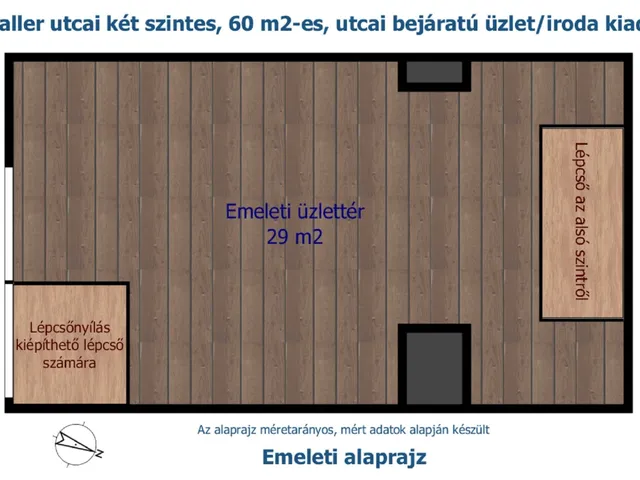 Kiadó kereskedelmi és ipari ingatlan Budapest IX. kerület 60 nm