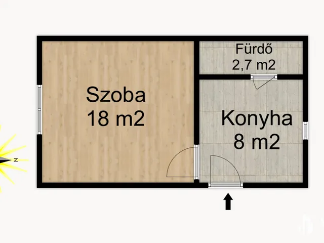 Kiadó lakás Szeged, Felsőváros 29 nm