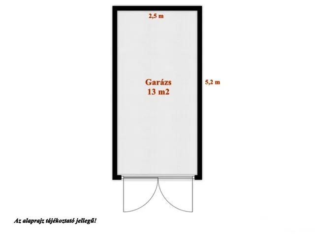 Eladó garázs Gyula, Magyarváros 13 nm