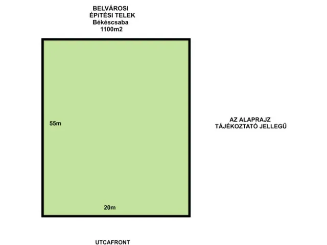 Eladó telek Békéscsaba, Belváros 1100 nm