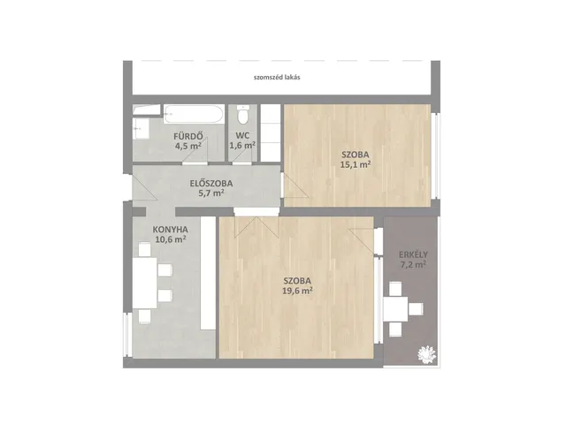 Eladó lakás Veszprém, Cholnokyváros 62 nm