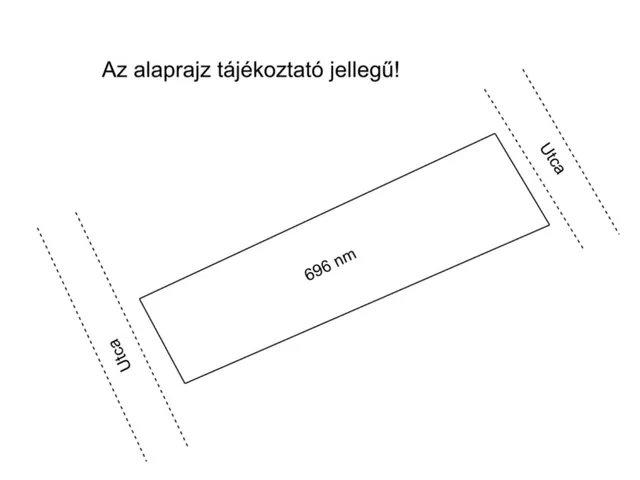 Eladó telek Kulcs 696 nm