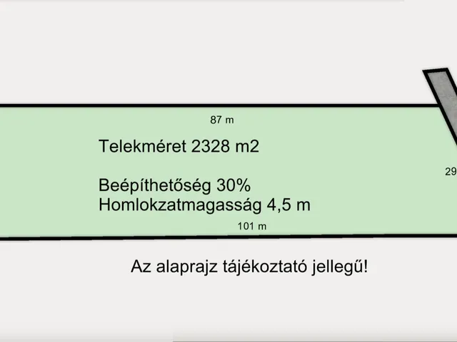 Eladó telek Ruzsa 2328 nm