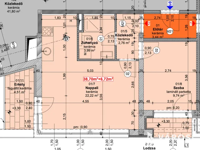 Eladó lakás Szeged, Felsőváros 39 nm