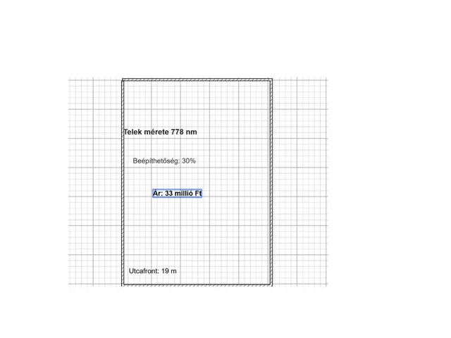 Eladó telek Debrecen, Nagysándor-telep 778 nm