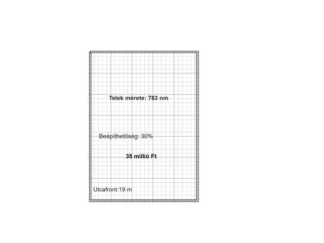 Eladó telek Debrecen, Nagysándor-telep 783 nm