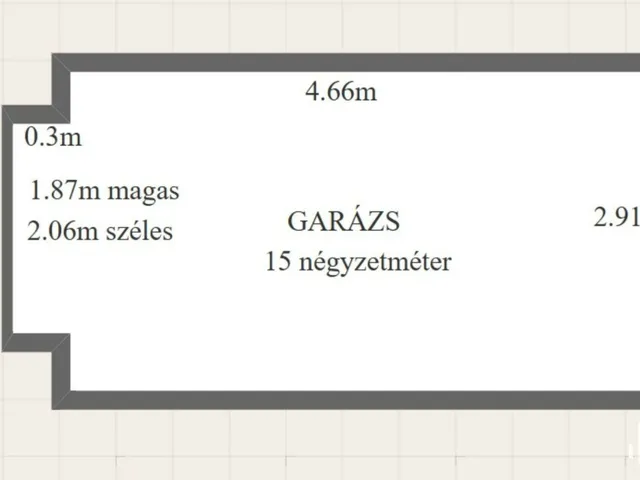 Eladó garázs Debrecen, Nagyerdő 15 nm