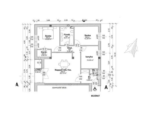Kiadó lakás Győr, Belváros 84 nm