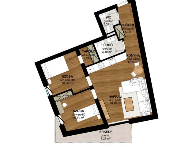 Eladó lakás Pécs, Budai városrész 60 nm