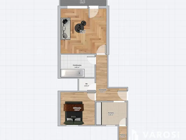 Eladó lakás Budapest XIV. kerület, Törökőr 44 nm
