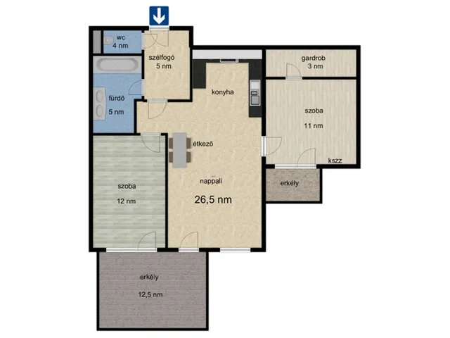 Eladó lakás Szeged, Északi városrész 64 nm