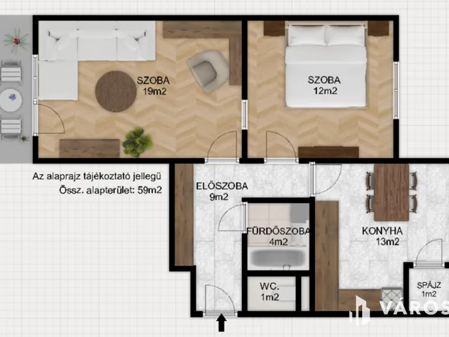 Eladó lakás Orosháza 59 nm