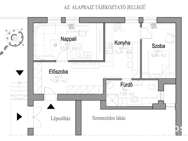 Eladó lakás Hódmezővásárhely 53 nm
