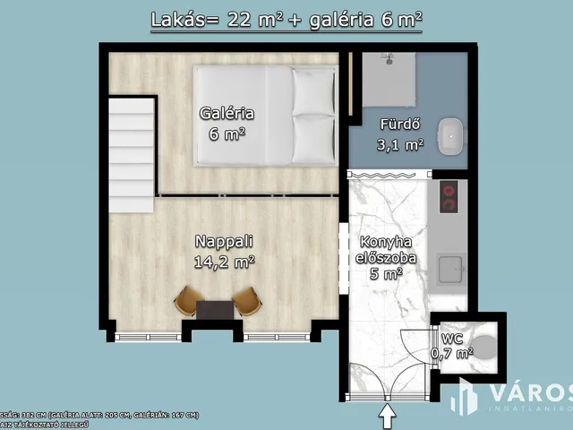 Eladó lakás Budapest VI. kerület 22 nm